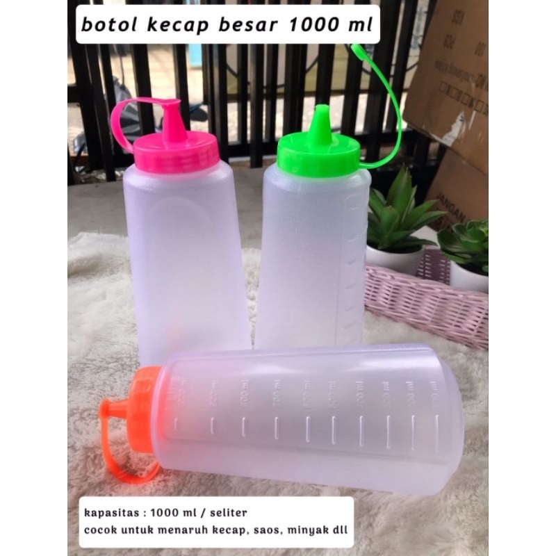 BOTOL KECAP 1Liter 3pcs
