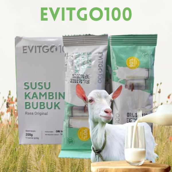 

PROMO 1 BOX SUSU KAMBING EVITGO 100 ISI 10 SACHET KEMASAN TERBARU ORIGINAL