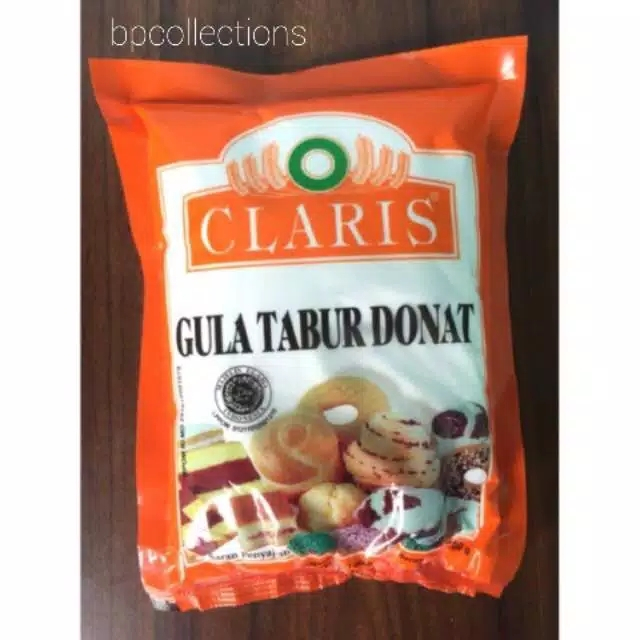 

1 PAK GULA DONAT CLARIS 250 Gr TABUR SALJU TOPPING TEPUNG BUBUK MERAH SEMBAKO DONUT CLARIS ECER