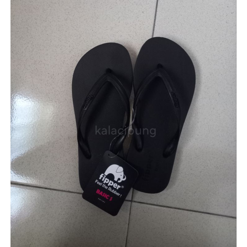 Sendal Fipper Basic S Black UK 5 ORI
