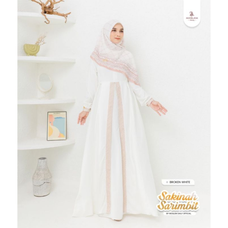 SARIMBIT SAKINAH / MOSLEM DAILY / DRESS MOM KODE A SET SCRAF