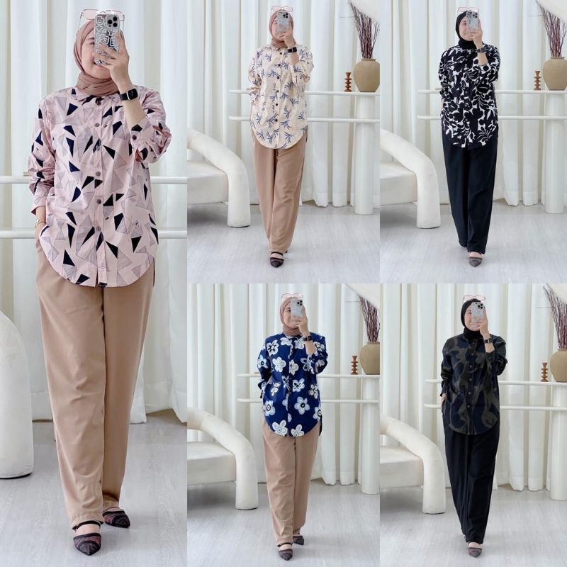 Ready Syakhaila Gagil Zelmira Dress 2in1 Gagil dan Hafsyana Gagil by Ova Gamis Muslim Original