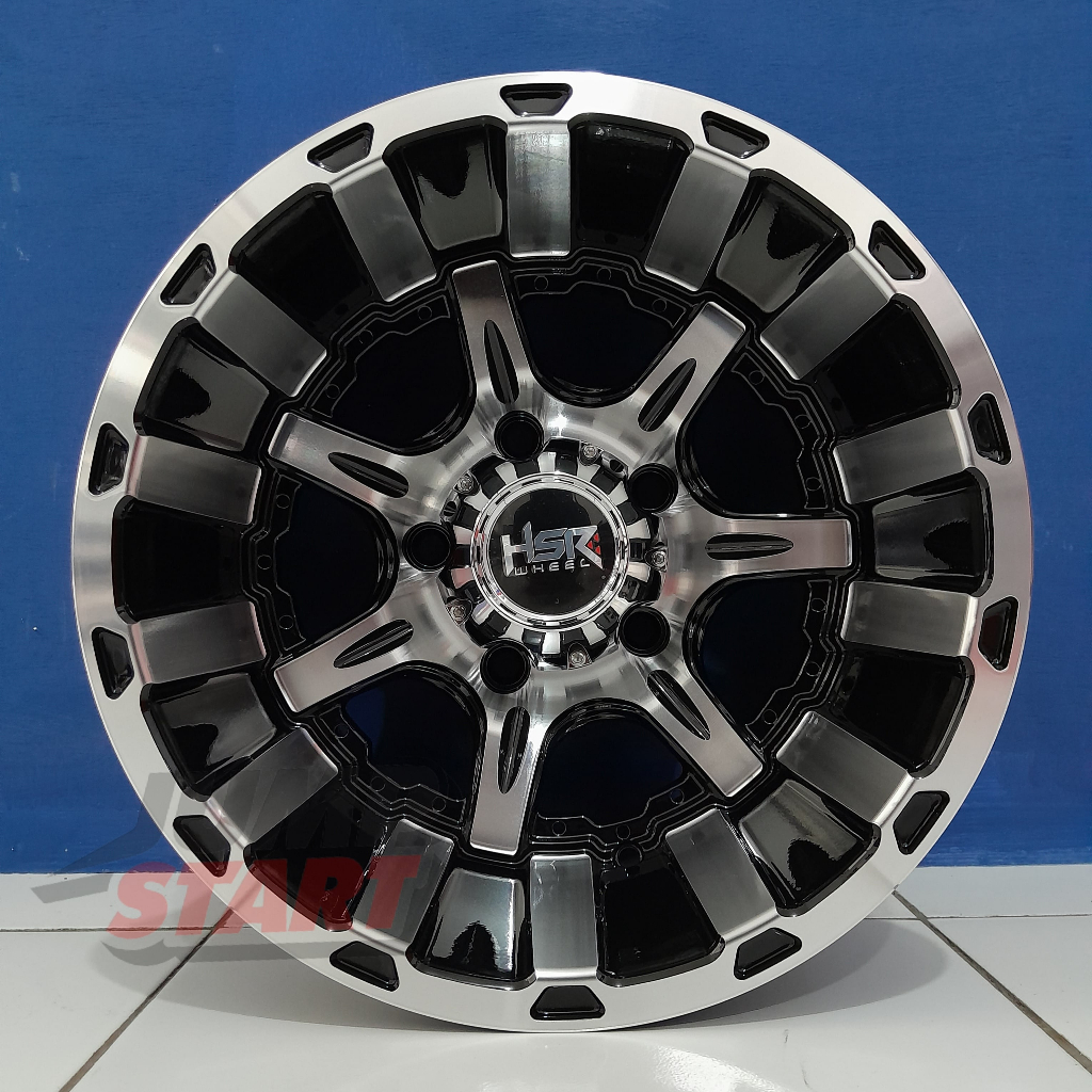 Velg mobil hsr terbaru celong ring15 lubang baut pcd 5x139,7 lebar pelang 10 et-44 hitam polis r15