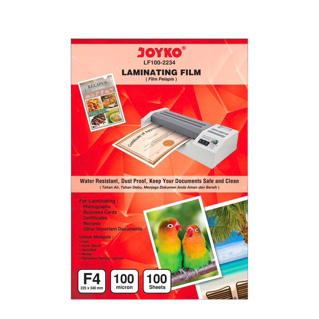 

Plastik Laminating (Film Pelapis) JOYKO LF-100-2234 F4 Ecer (057026)