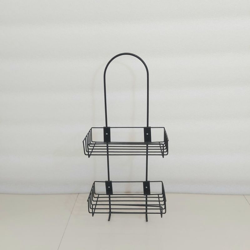 Rak shampoo besi susun 2 rak gantung serbaguna