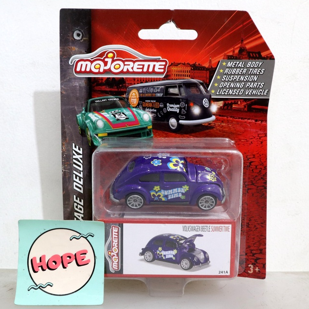 Majorette Vintage Deluxe Volkswagen Beetle Summer Time Original