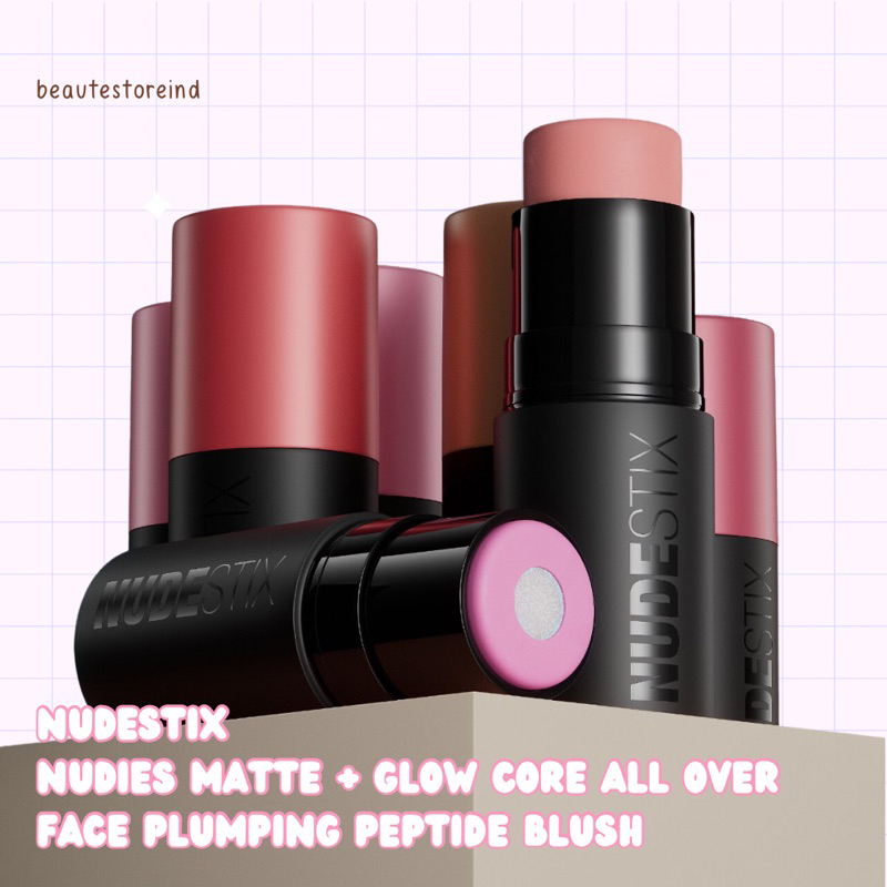 NUDESTIX Nudies Matte + Glow Core All Over Face Plumping Peptide Blush