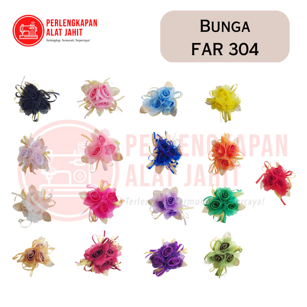 Bunga FAR 304, Aplikasi bunga, Aplikasi Baju, Aplikasi DIY, Aplikasi tempel, Bunga tempel