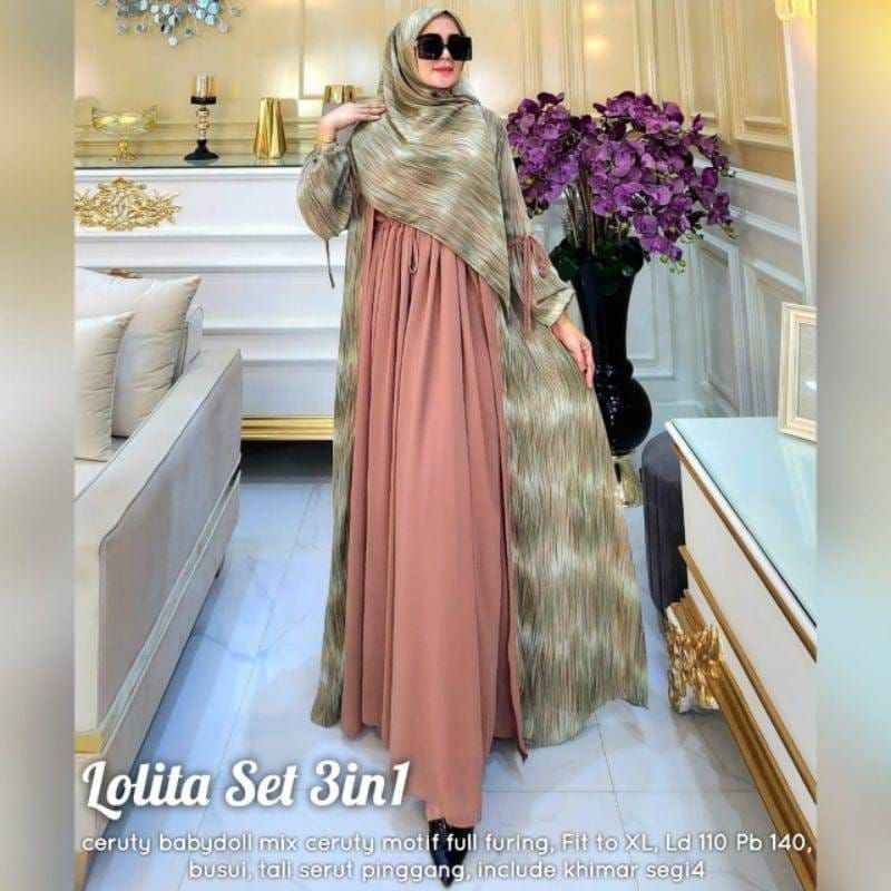 Lolita Set 3 In 1 /Fajar Grosir Busana