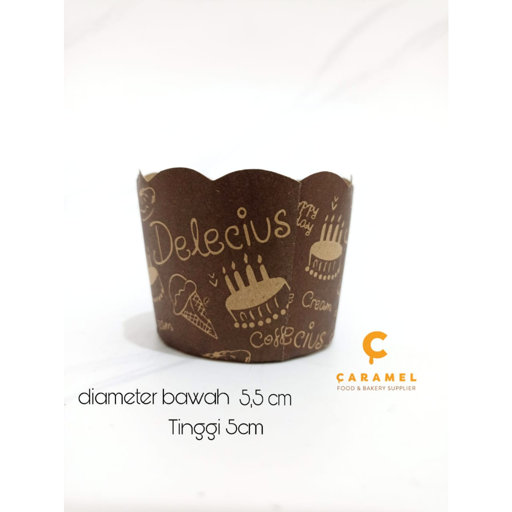 cup muffin bruder coklat 5,5cm 10s - cup muffin coklat - cup kue - cup cake - cup mini