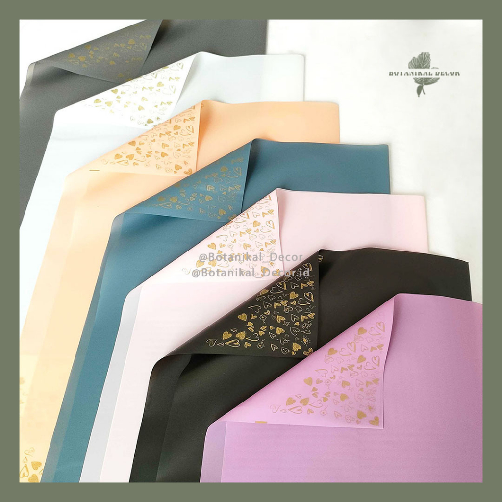 

Flower Wrapping Love Frame Korean Cellophane Waterproof Kertas Buket Bunga Florsit Wrap