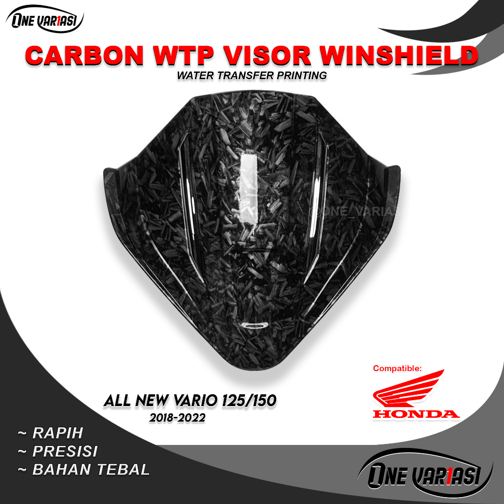 COVER VISOR WINSHIELD ALL NEW VARIO 125 150 VARIO NEW 2018 VISOR CARBON FORGED