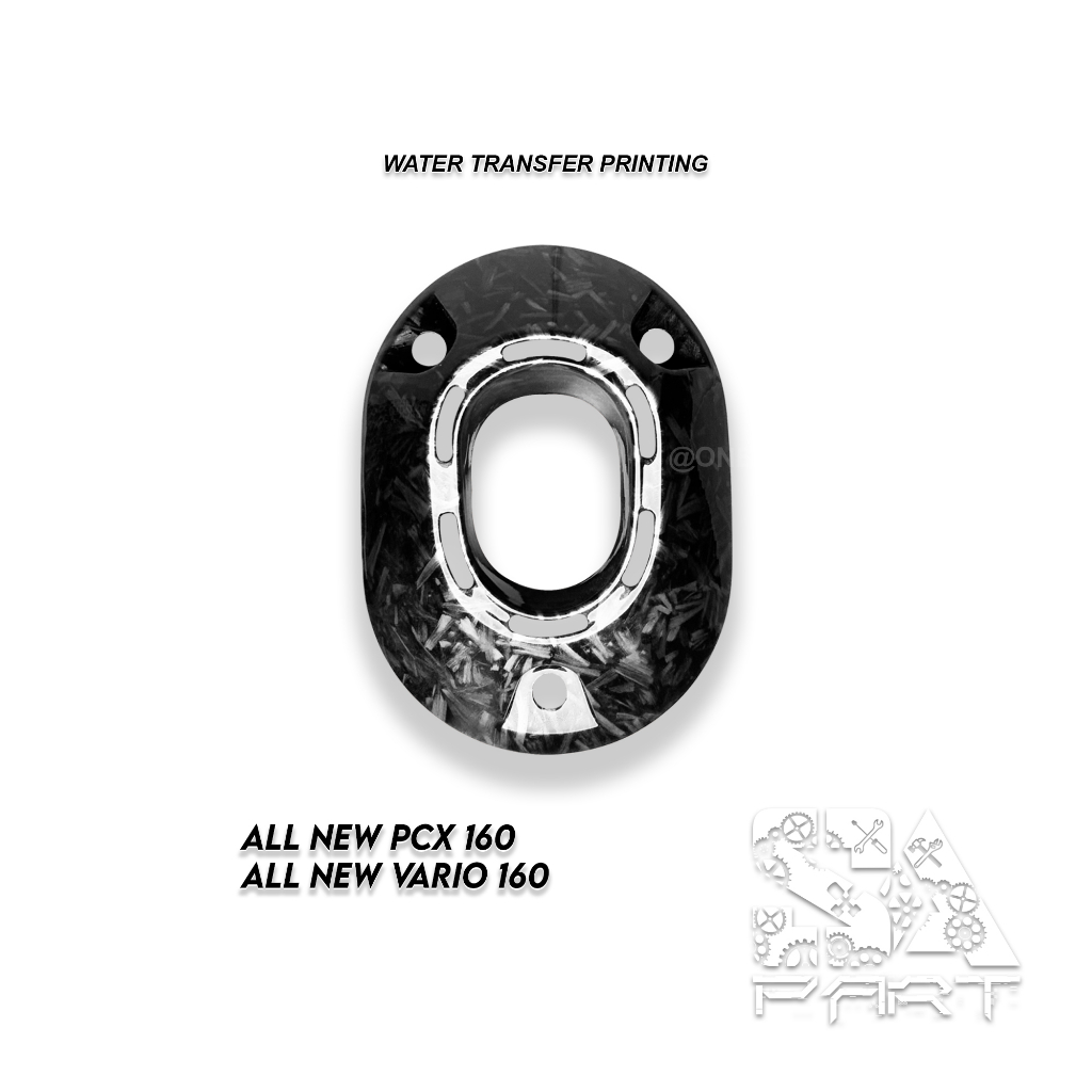 TUTUP MONCONG KNALPOT PCX 160 VARIO 160 CARBON FORGED / CORONG KNALPOT PCX VARIO 160 PART ORIGINAL H