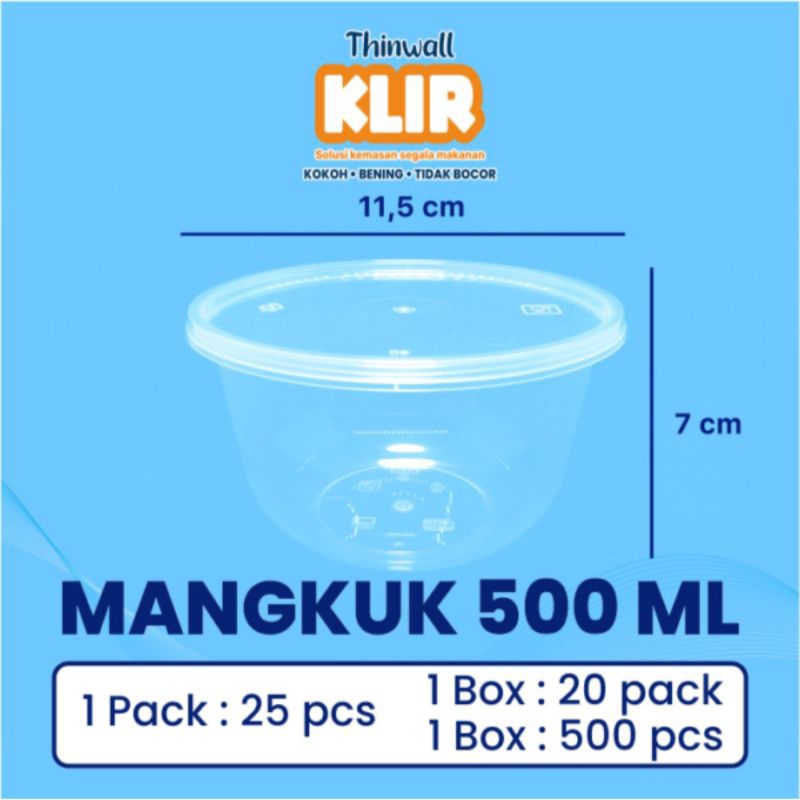 THINWALL KLIR MANGKUK 500ML