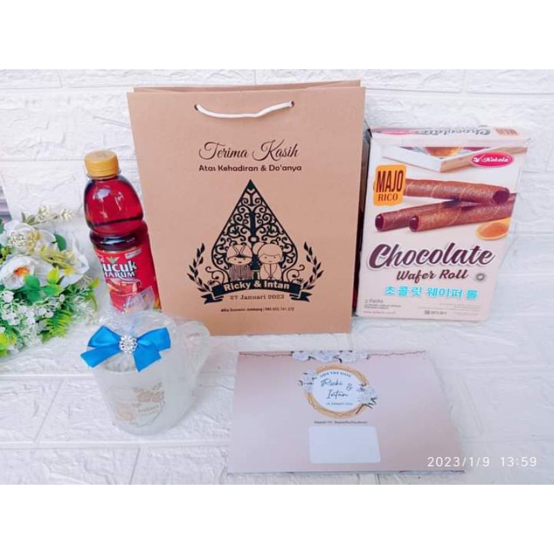 

paperbag sablon UK wafer roll , wrn coklat