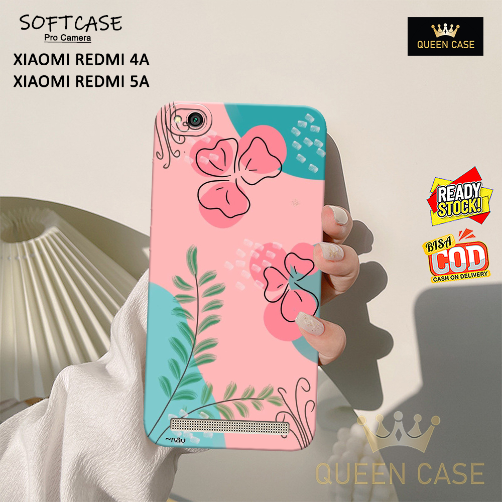 Softcase Pro Camera Bunga - Case Hp Xiaomi Redmi 4A / Redmi 5A - Casing Hp Xiaomi Redmi 4A / Redmi 5