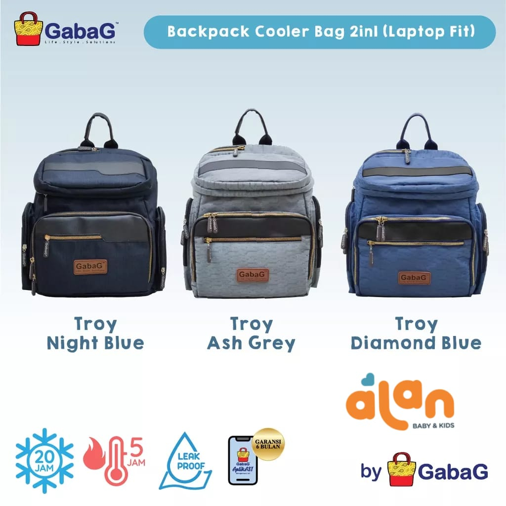 Gabag - Troy Gen 2 - Backpack Cooler Bag Troy (Laptop Fit) 899727910840