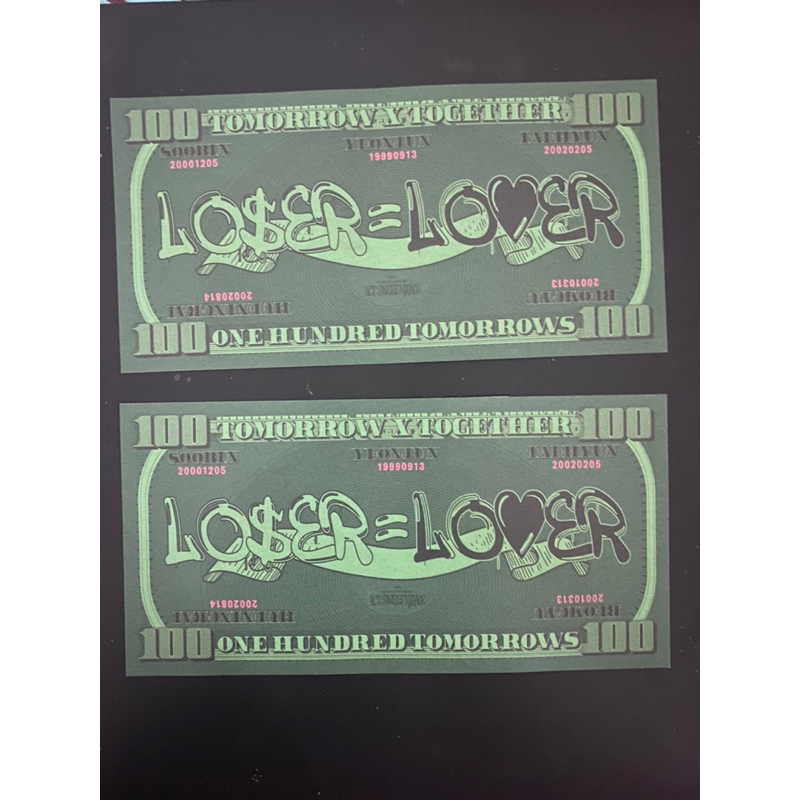 Album only TXT pair dollar loser lover hijau from concert act: sweet mirage