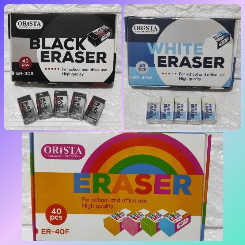 

(1 Dos / 40 buah) Penghapus Pensil - Pencil Eraser - stip pensil - karet penghapus pensil