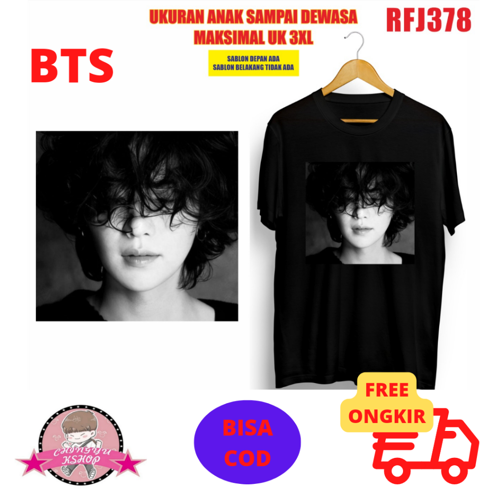 (RFJ378) Baju Kaos Bts Min Yoongi Suga Bw Photo