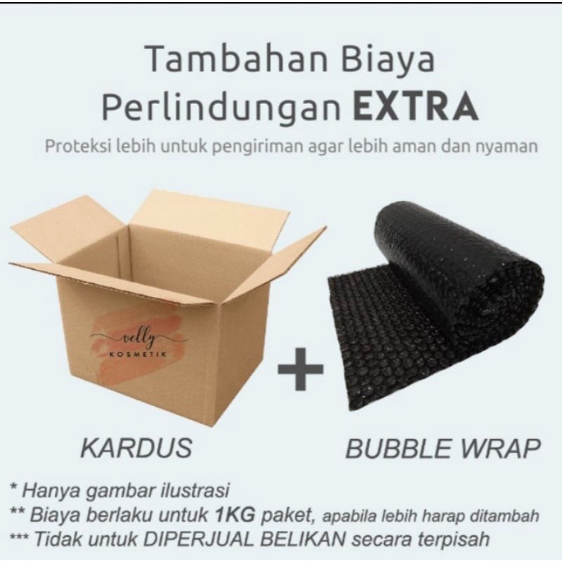 

PACKING TAMBAHAN KARDUS +BUBBLE WARP PENGAMANAN AGAR BARANG ANDA TIDAK RUSAK (WAJIB)