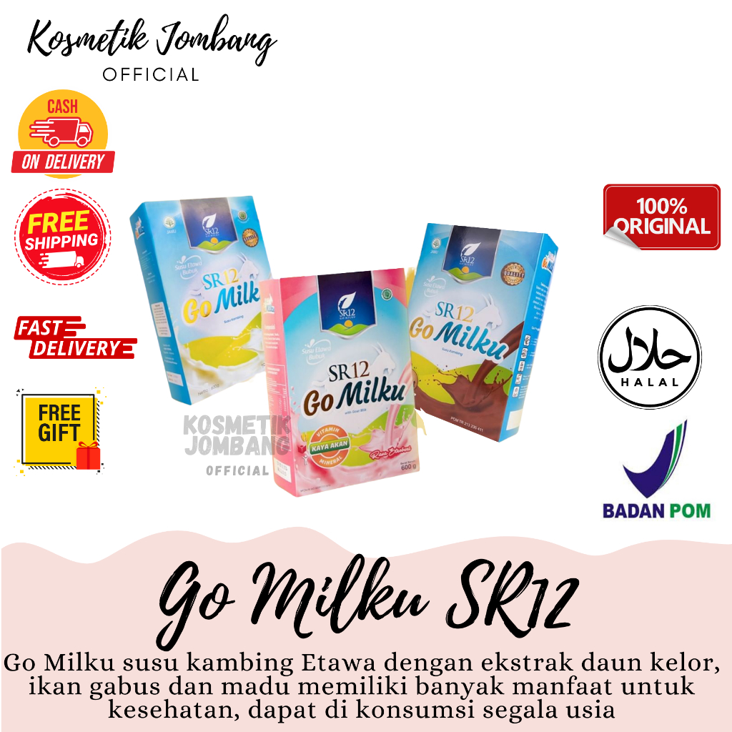 

[FREE GIFT] GoMilku SR12 / Susu Kambing Etawa SR12 / Susu Kambing Bubuk / Susu SR12 /GoMilku susu kambing etawa Mengurangi Kolesterol Darah / Susu penderita kolesterol / susu kambing untuk penderita kolestrol