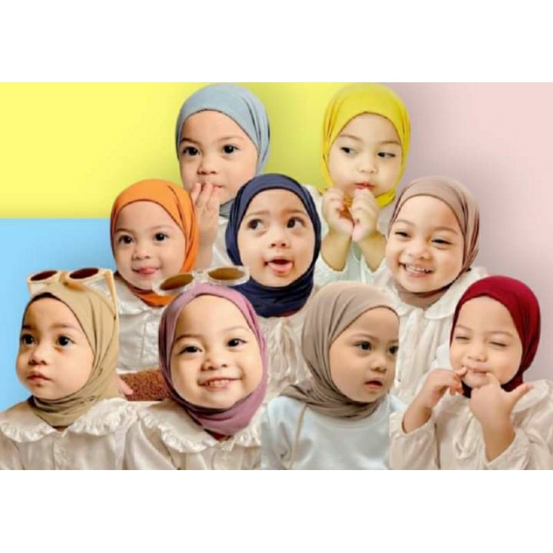 Hijab Anak CAMILA Instan Jersey | Jilbab Segitiga Instan Anak Jersey | Hijab Pashmina Instan Anak