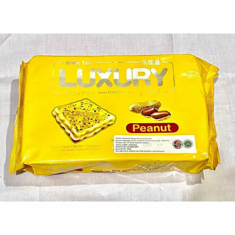 Luxury Cream Sandwich Peanut Hwa Tai 200gr Impor Malaysia