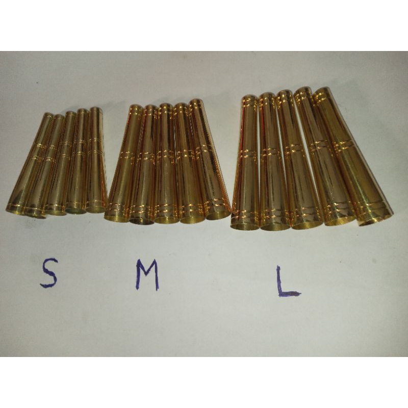 Jual satuan Selut kuningan Asli slut/ selongsong untuk gagang /pahul joran pancing