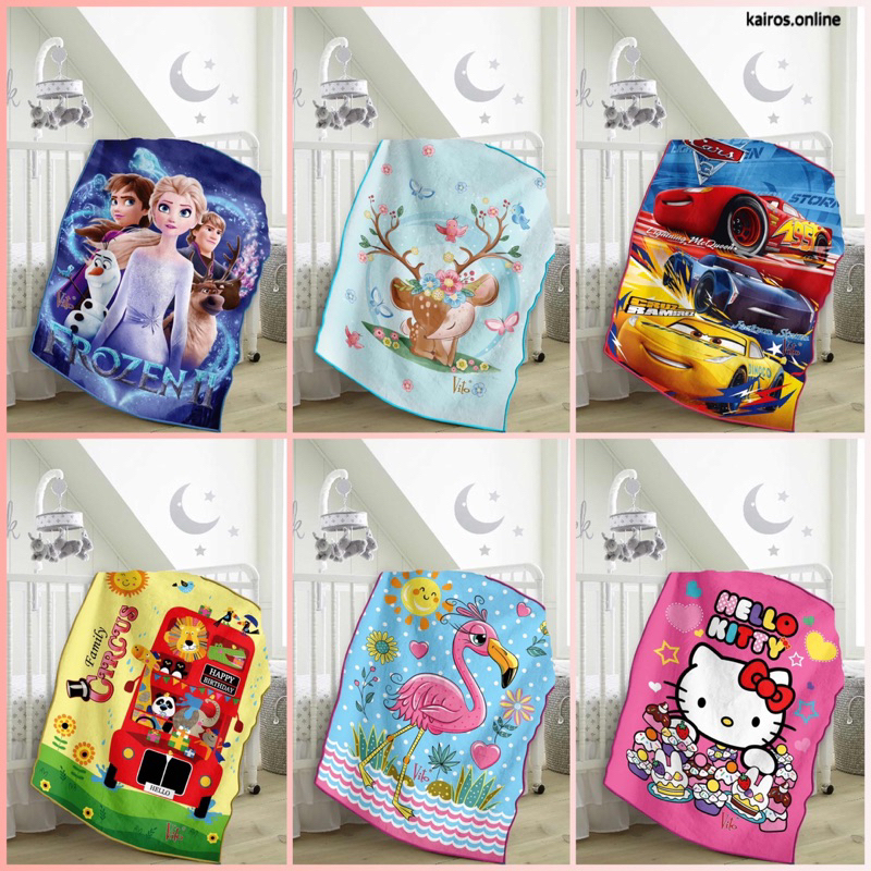 VITO KIDS Selimut Bulu Anak Anak Ukuran 100X140 Motif Karakter Anak Murah