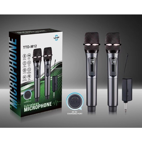 Microphone Wireless  2 mic Mix Karaoke BATAM