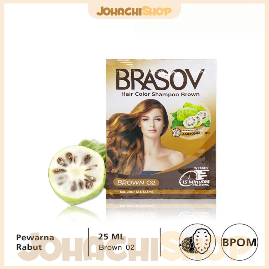 BRASOV Shampoo Coklat Pewarna Rambut Brown Hair Color sachet