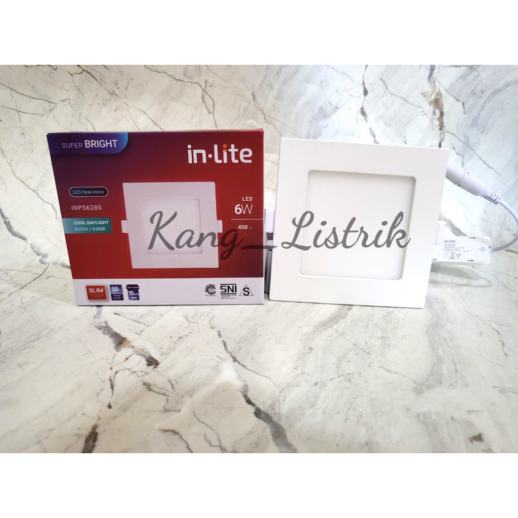 Lampu Downlight LED Panel Inlite 6Watt INBOW KOTAK / IN LITE INPS628S 6W