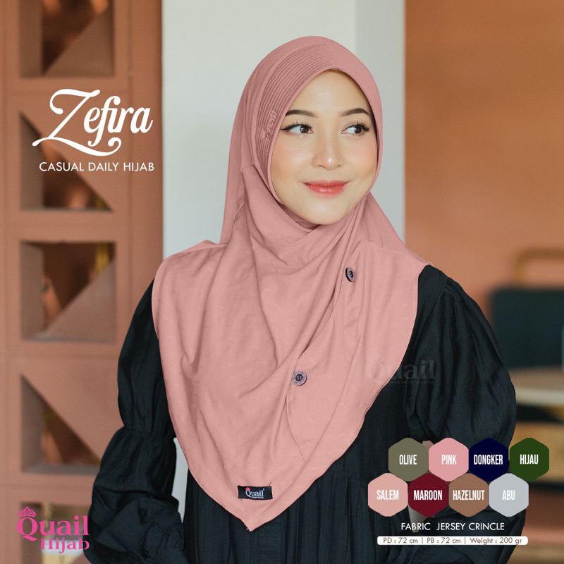 Zefira Casual Daily Hijab ori by Quail