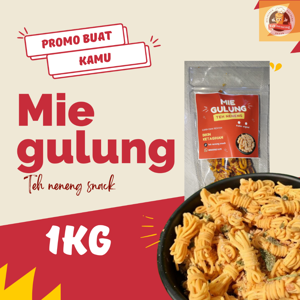 

Cemilan Jajanan Mie Gulung Teh Neneng 1kg