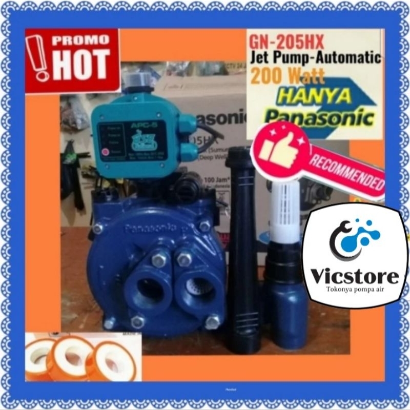 Mesin pompa air jet pump PANASONIC gn 205 hx low watt 200watt auto apc