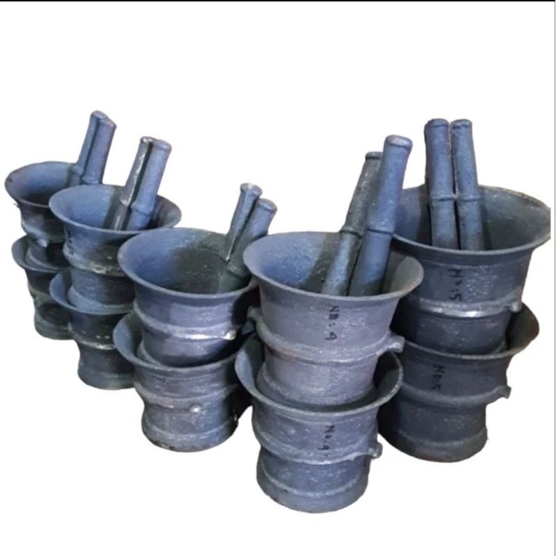 Lumpang Besi/Lumpang Tumbuk Besi Cor Tebal Ukuran KECIL, SEDANG, BESAR