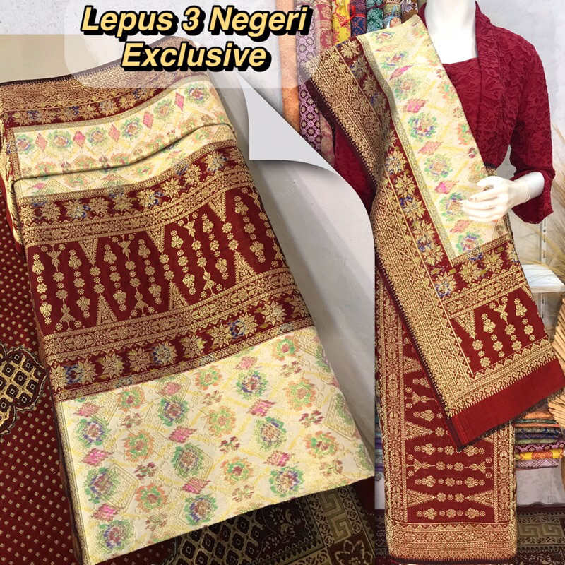 Songket Lepus 3 Negeri Exclusive-Asli Tenun Tangan Palembang