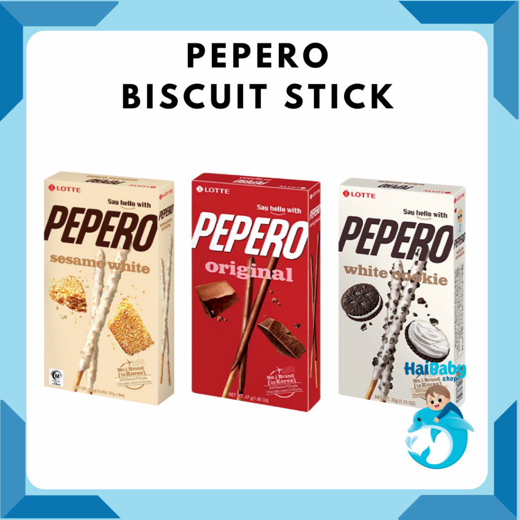 

PEPERO Biscuit Stick White Cookie, Sesame White 32gr - Stik Biskuit