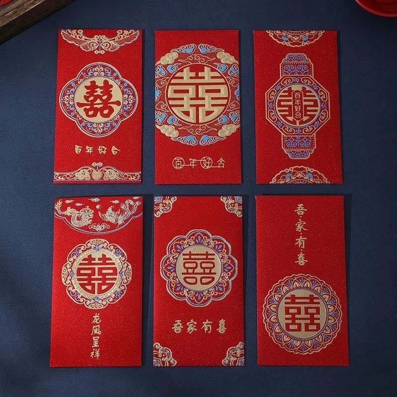 

6PCS AMPLOP MERAH ANGPAO WEDDING LAMARAN TINGJING SANGJIT BAHAN TEBAL BESAR PANJANG HIGH QUALITY PREMIUM KALIGRAFI SHUANG XI LOGO DOUBLE HAPPINESS GLOSSY HARD COVER