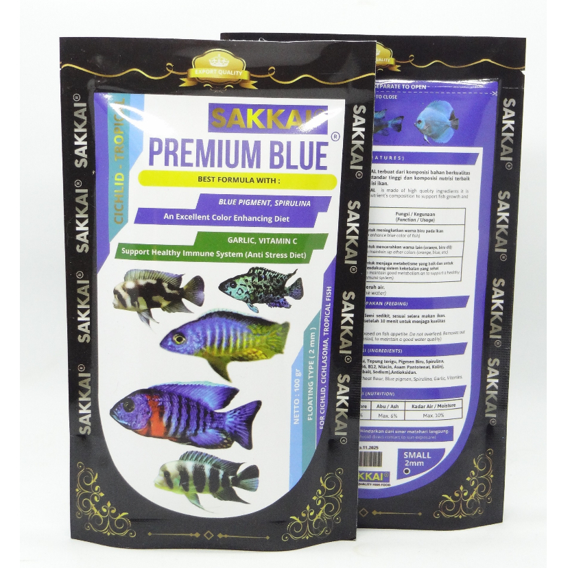 Pelet SAKKAI Premium BLUE 100 Gram setara Akari