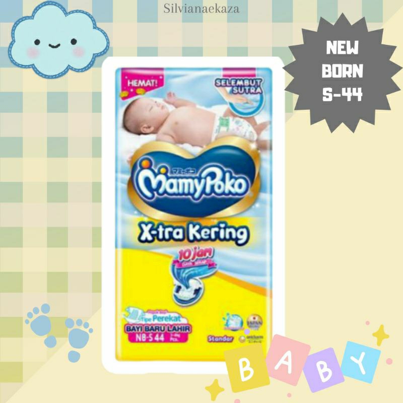 MAMYPOKO NBS 44 PEREKAT / PAMPERS NEWBORN / MAMY POKO XTRA NEWBORN S44