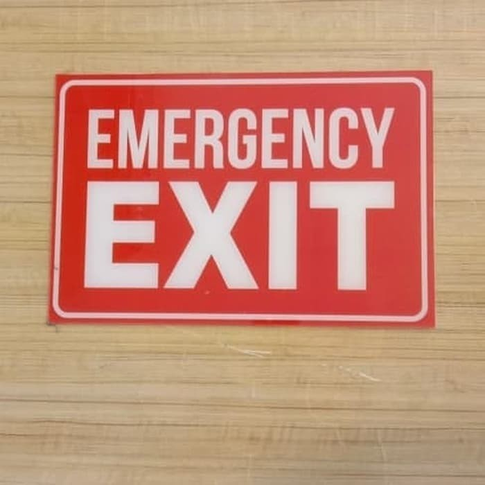 

Sign Akrilik Emergency EXIT 30X20CM Sign Akrilik K3 Rambu Safety Akrilik Emergency Exit