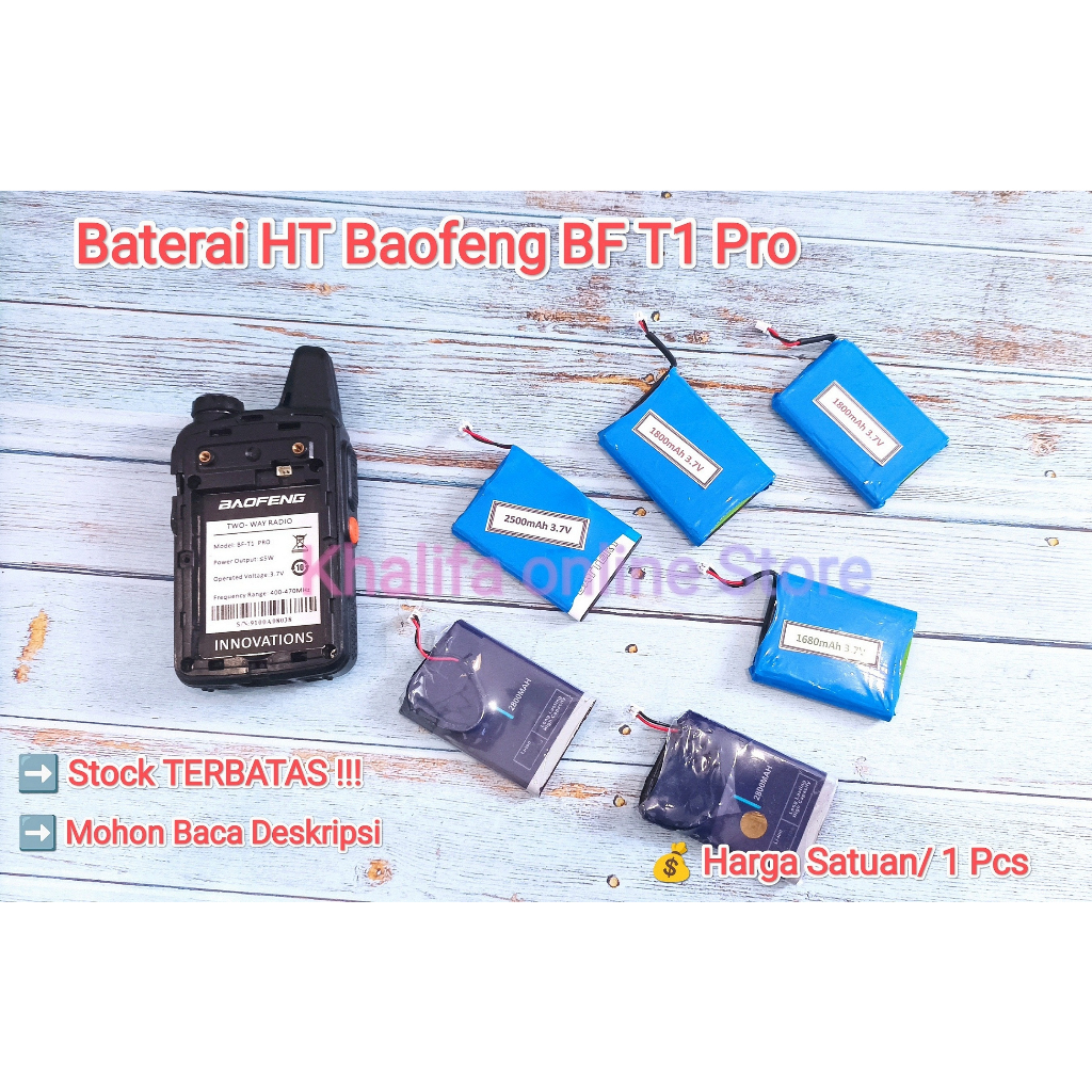 Hand Made Battery Batre Baterai Batere HT Handy Talky Walkie Talkie Mini Baofeng BF-T1 BFT1 Pro PF-T