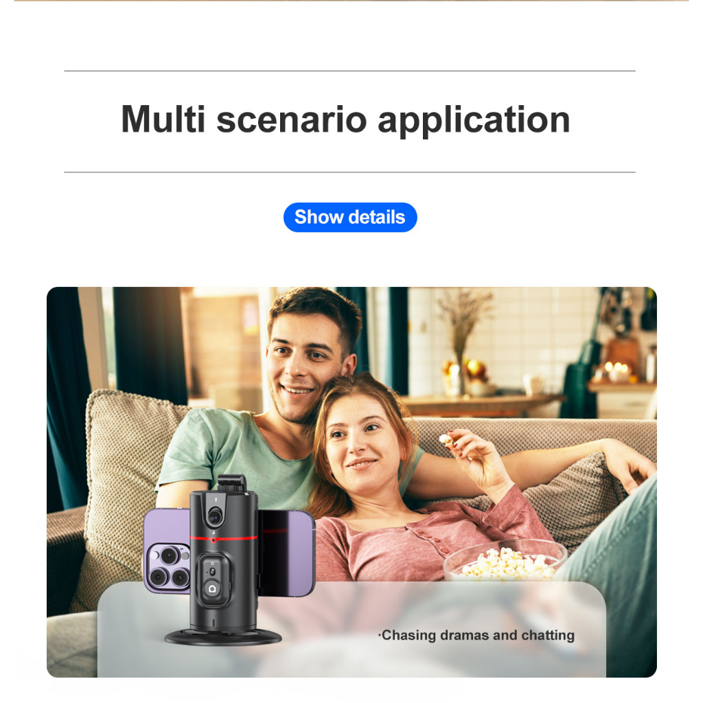 BESTOOL P02 Auto Face Tracking Gimbal Handphone Stabilizer Tripod Phone Selfie Stick 360°Rotation Holder AI Follow-Up Video Vlog Live  Phone Holder-6