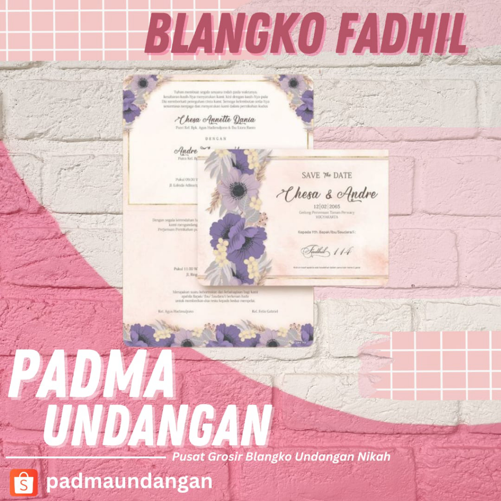 Blangko Undangan Fadhil 113 | Pusat Grosir Blangko | Padma Undangan