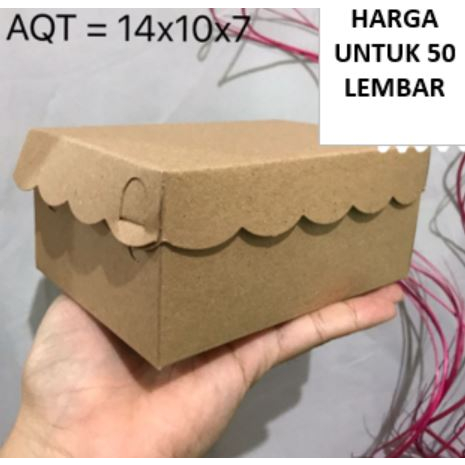 

(I-14) [ISI 50 LEMBAR] OKEY KARDUS R3 KRAFT COKLAT Kemasan Box / Kardus / Dus Kue Snack Makanan R3 - 14x10x7 cm