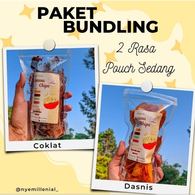 

PAKET BUNDLING KRIPIK PISANG LUMER SIZE SEDANG by nyemillenial