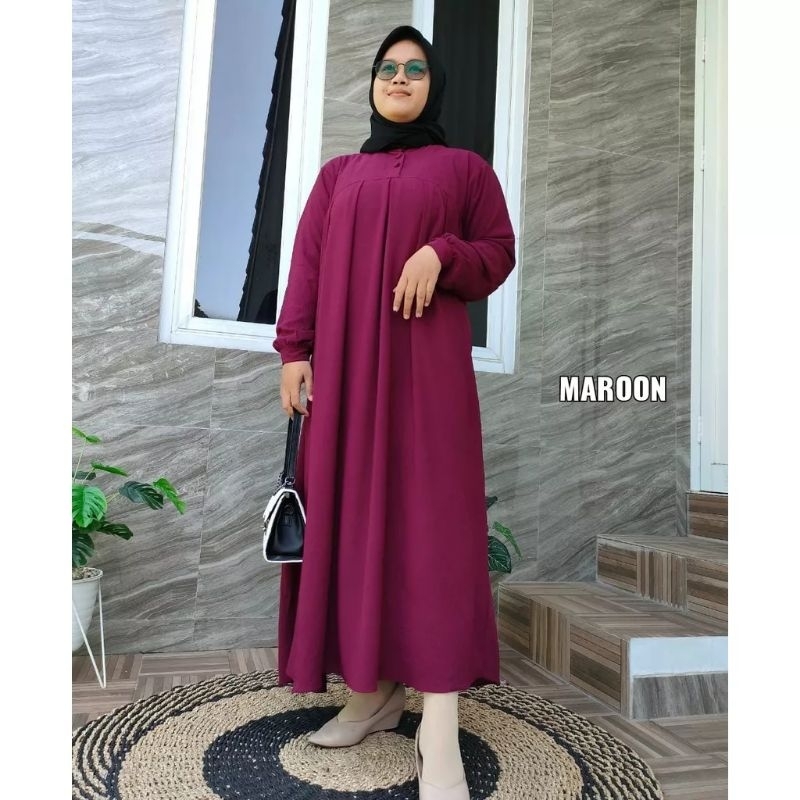 KS Aluna Midi Dress/Midi Dress Crinkle Airflow/Midi Dress Crinkle Airflow Premium