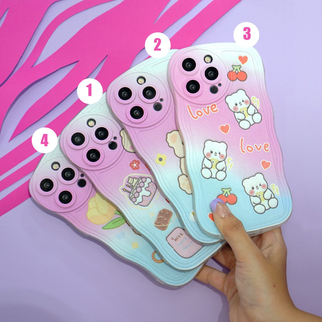 Case Gelombang Motif [GL-06] For REALME C53 C33 C55 C31 C35 C21 C21Y C25 C17 Realme 5 5i Realme 10 P
